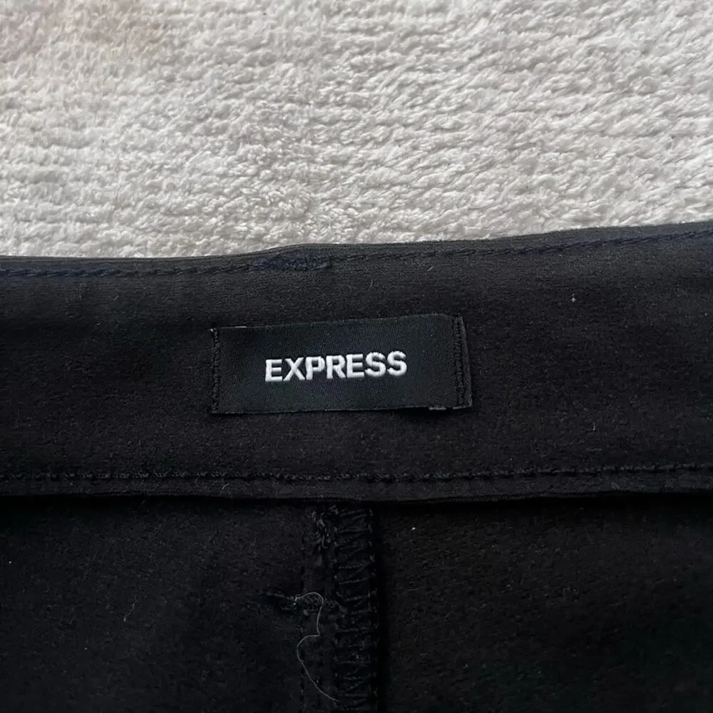 Express Croc-Embossed Faux Leather High-Rise Straight-Leg Pants 2 Office Siren - Picture 6 of 9